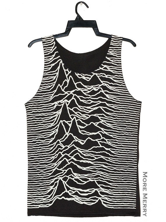 Joy Division Unknown Pleasures Rock Band Charcoal Black Tank Top Vest Tunic Sleeveless Women Shirt Punk Rock Music T-Shirt Size M-L
