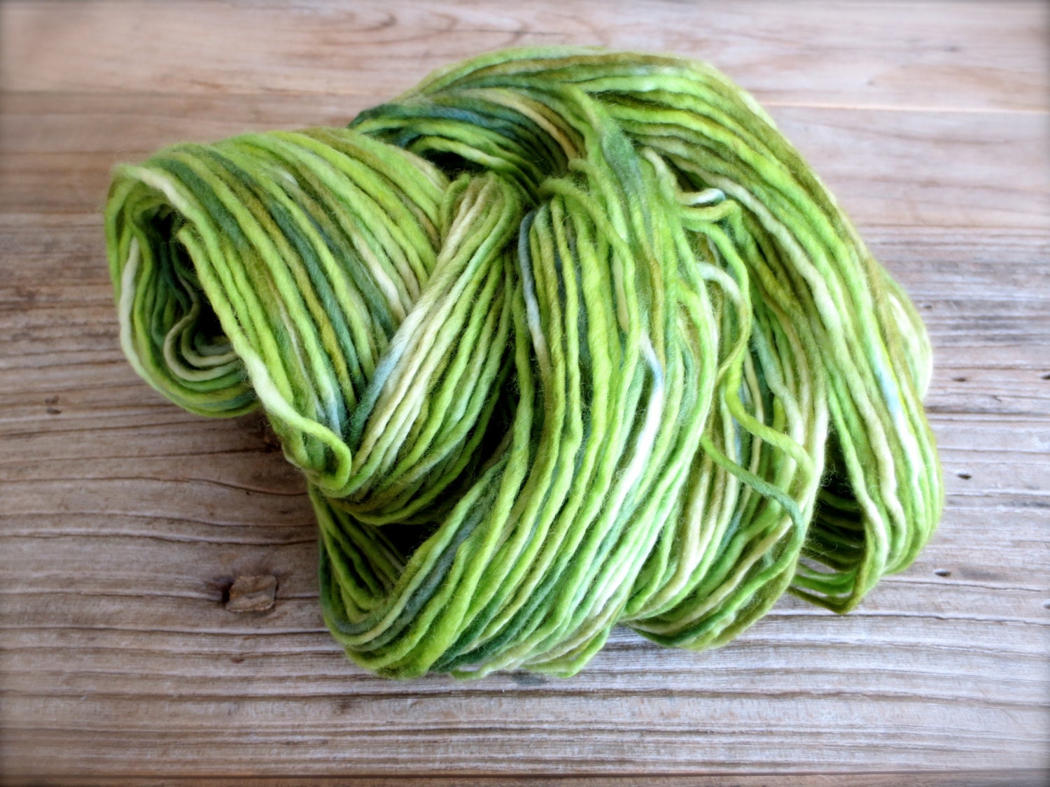 insanely perfect in sprout - superwash merino wool single hand painted dk weight yarn