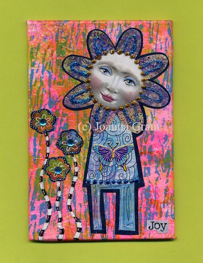 ORIGINAL Mixed Media Inspirational Art JOY