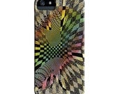 iPhone 5 Case, Pattern, checkered, black, Abstract, Art, iPhone case, by Ingrid
