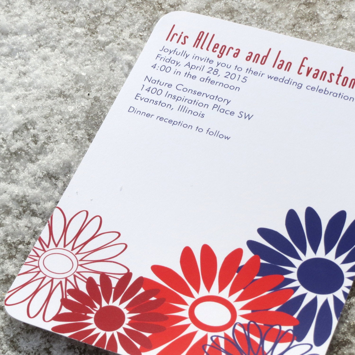 Wedding Invitations Modern Flowers  - Iris Deposit
