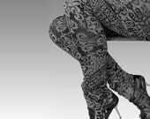 MEHNDI TATTOO tribal henna print leggings - made to order - xs s m l xl - free shipping