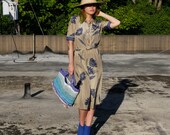 1970s shirt dress // 70's does 50's style // Bronze Belle