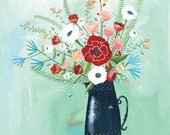 January's Flowers -- Archival Art Print