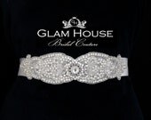Designer Bridal Sash - Swarovski wedding sash