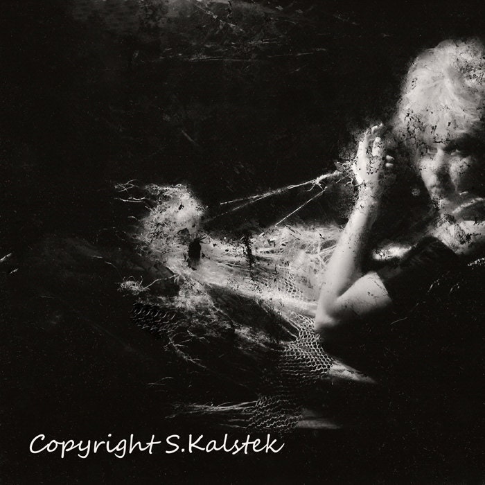 Femme Fatale Photograph Surreal Retro Noir Portrait Surreal Woman Black and White Wall Decor 8x8