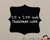 12 Fancy Chalkboard Labels with Chalk - 2.5 x 2.75 inch - DIY Mason Jars, Wedding Favors, Party Favors, Organization, Pantry, Storage Il_170x135