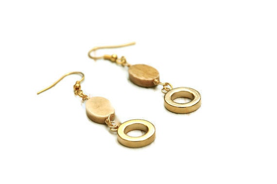 Bamboo and Gold Earrings