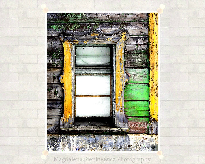 Colorful Rustic Window  Architecture detail Fine Art Photography - Home decor - Gift Idea - PhotoByMADA