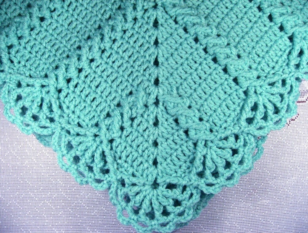Pattern Crocheted Baby Afghan, CAR SEAT Size and Newborn Size Blanket 