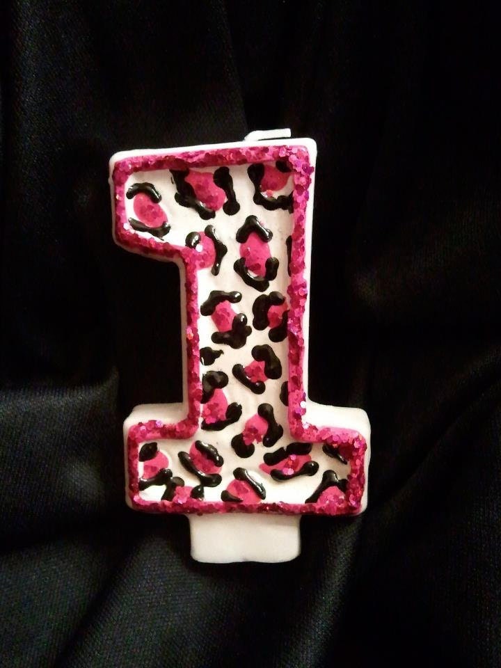 Animal Zebra Leopard Print Candle - Custom Blingy Birthday Candle Il_570xn