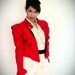 sale VINTAGE Corduroy Ruffle Red Bowtie Jacket M 8