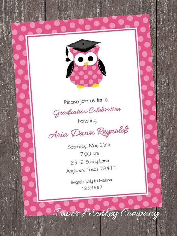 Owl Graduation Celebration Invitation Il_570xn