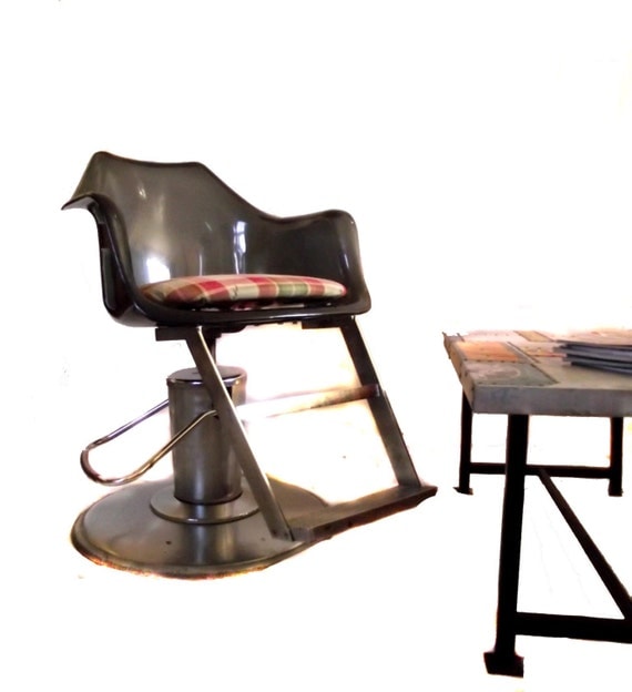 Sale SALE 70s Salon Chair Vintage Barbers Chair by judygovintage