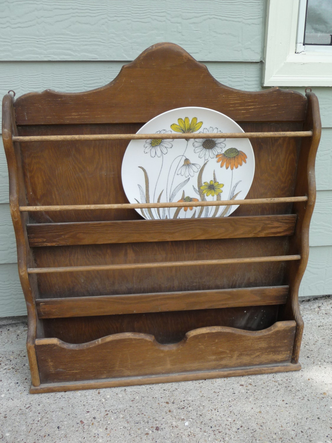 vintage plate shelf handmade wooden shelves by myvintagedreams