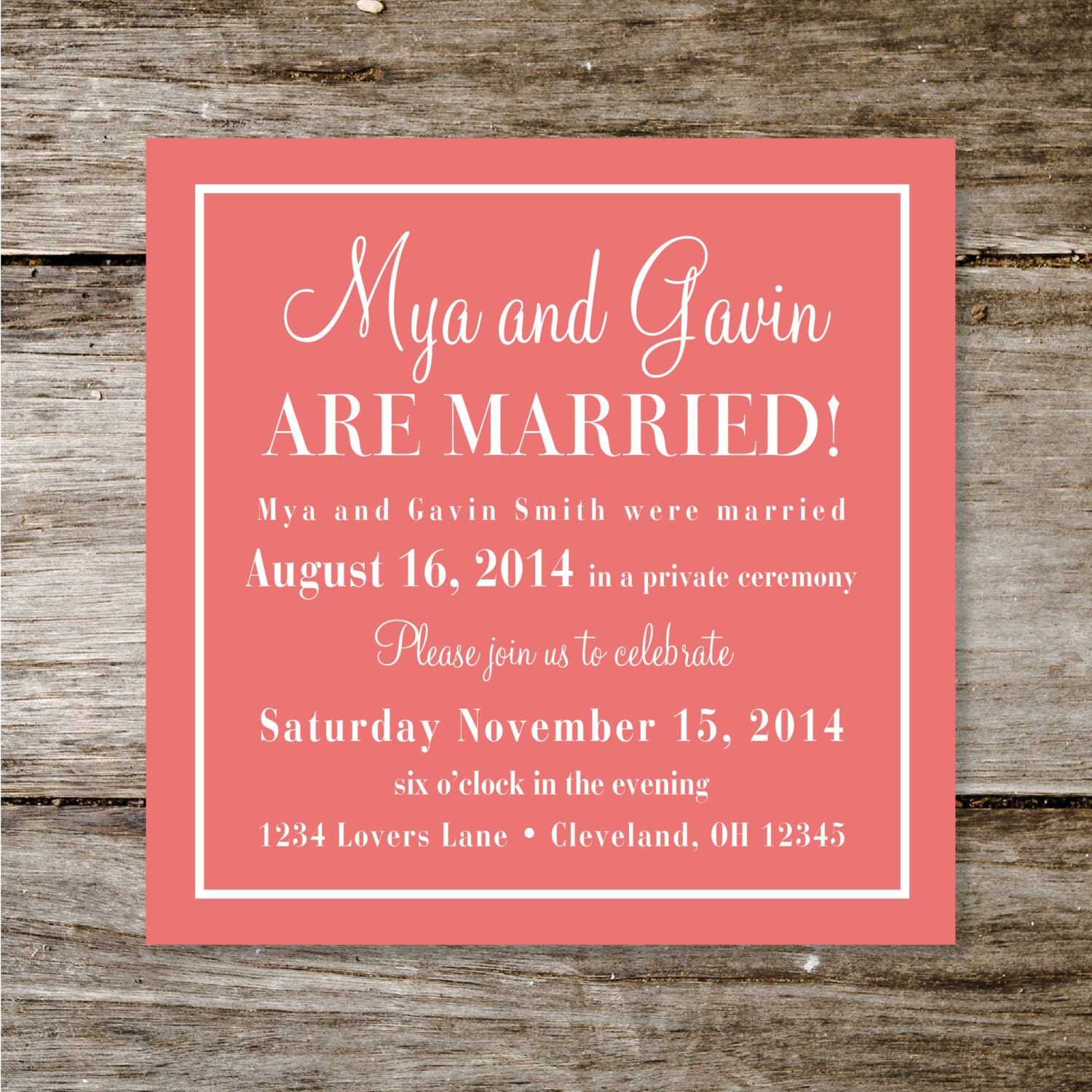 Check Yes or No Wedding Announcement/Reception Invite by ...