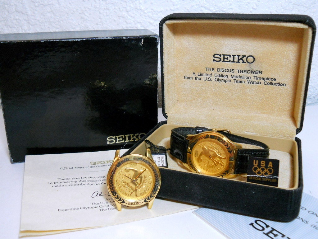 Seiko Limited Edition 1992 Barcelona Olympic Wrist Watch "Discus Thrower" NIB