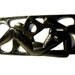 Cubist Modernist Reclining Nude with Lute. Killer Vintage Metal Art.
