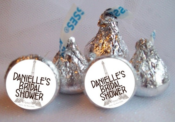 Hershey's Kiss Stickers, French, Eiffel Tower, Wedding, Bridal Shower, Baby Shower, Birthday Il_570xn