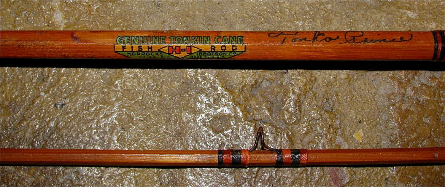Vintage Genuine Tonkin Cane HI Bamboo Fly Rod by downthepipelines