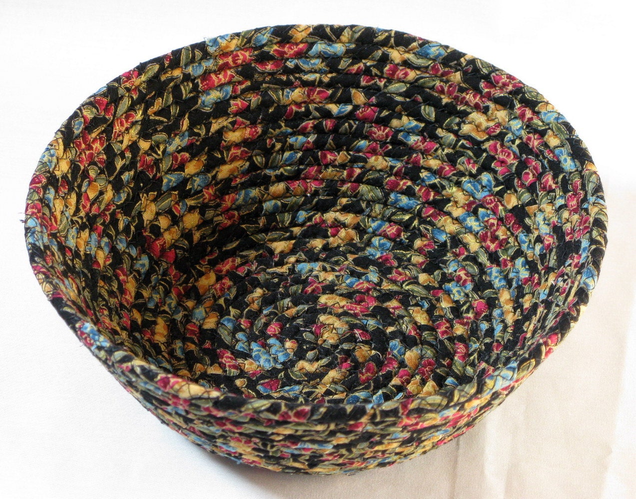 Coiled Fabric Basket - Bowl - Container - Storage - Clutter Keeper