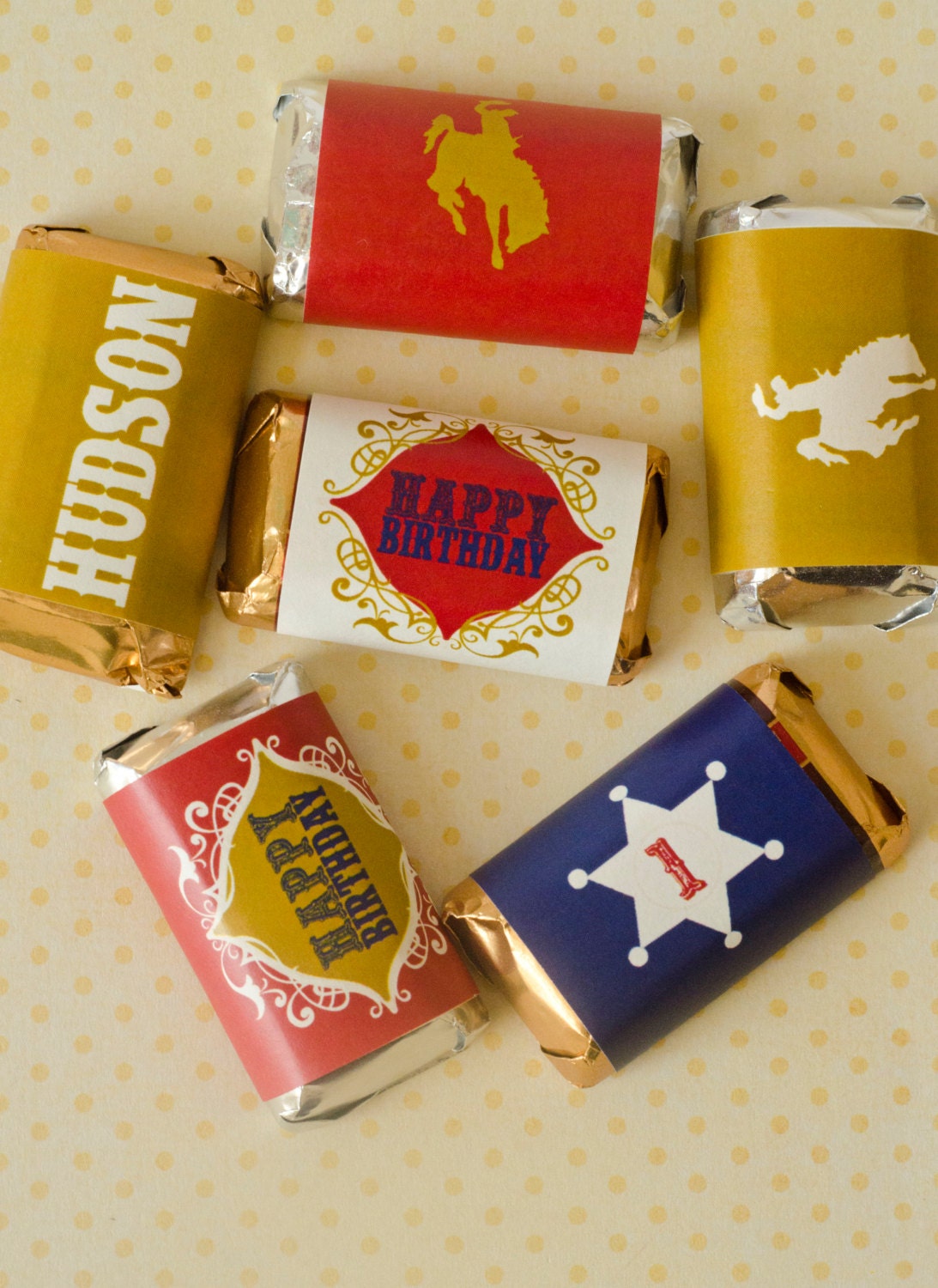 Rustic Cowboy Party PRINTABLE DIY Custom Birthday Mini Candy Bar Wrappers by Love The Day Il_570xn