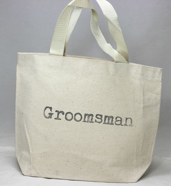 4 Rustic Groomsman Natural Cotton Canvas Tote Bag Great for Weddings Il_570xn