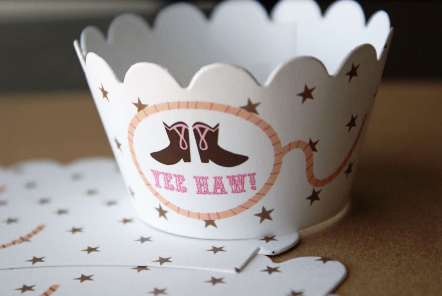 Set of 12 Cowgirl Birthday Party Cupcake Wrappers Il_570xn
