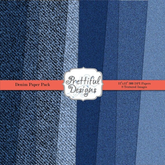 50% OFF SALE Denim Pattern Digital Paper pack for Digital Scrapbooking, Photography, Card Making, Commercial Use (607) Il_570xn