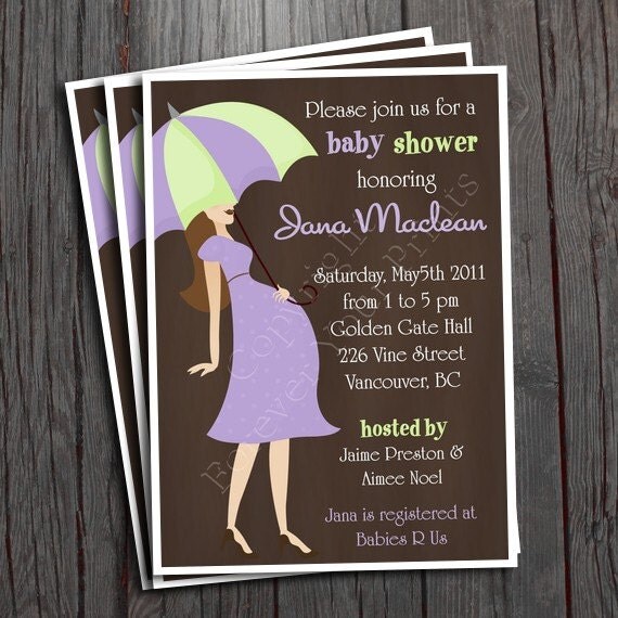 Baby Girl Shower Invitation - FREE Thank You Card included Il_570xn