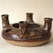 Vintage Danish Modern Tue Poulsen Studio Pottery Advent Candle Holder