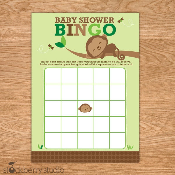 Safari Animals Baby Shower Printable Bingo Game - Instant Download Il_570xn