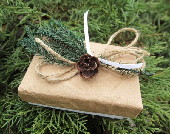 Gift Wrapping Jewelry Box Nature Theme Brown by JoyfulCreationsArt