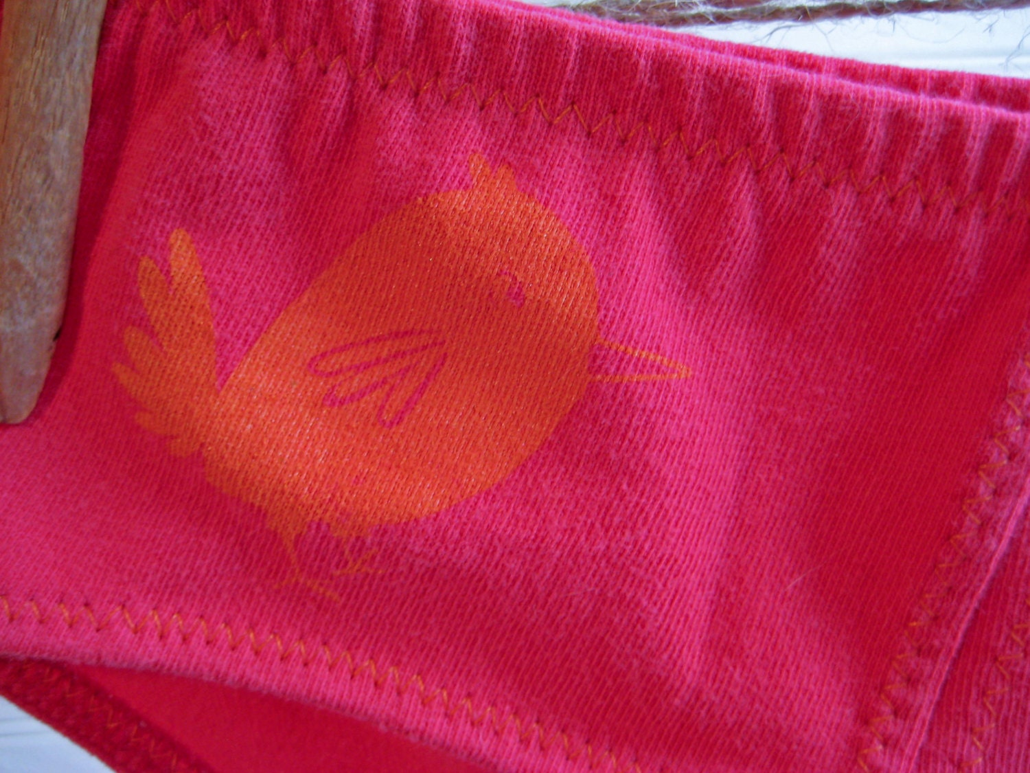 Red Chick Boy-Cut Underwear - Recycled Cotton - Women's 8 - Ready to Ship