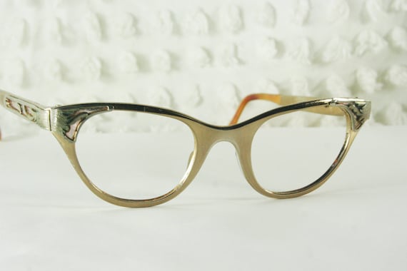 Vintage Tura 50s Cat Eye Glasses 1950s Metal By Diaeyewear 