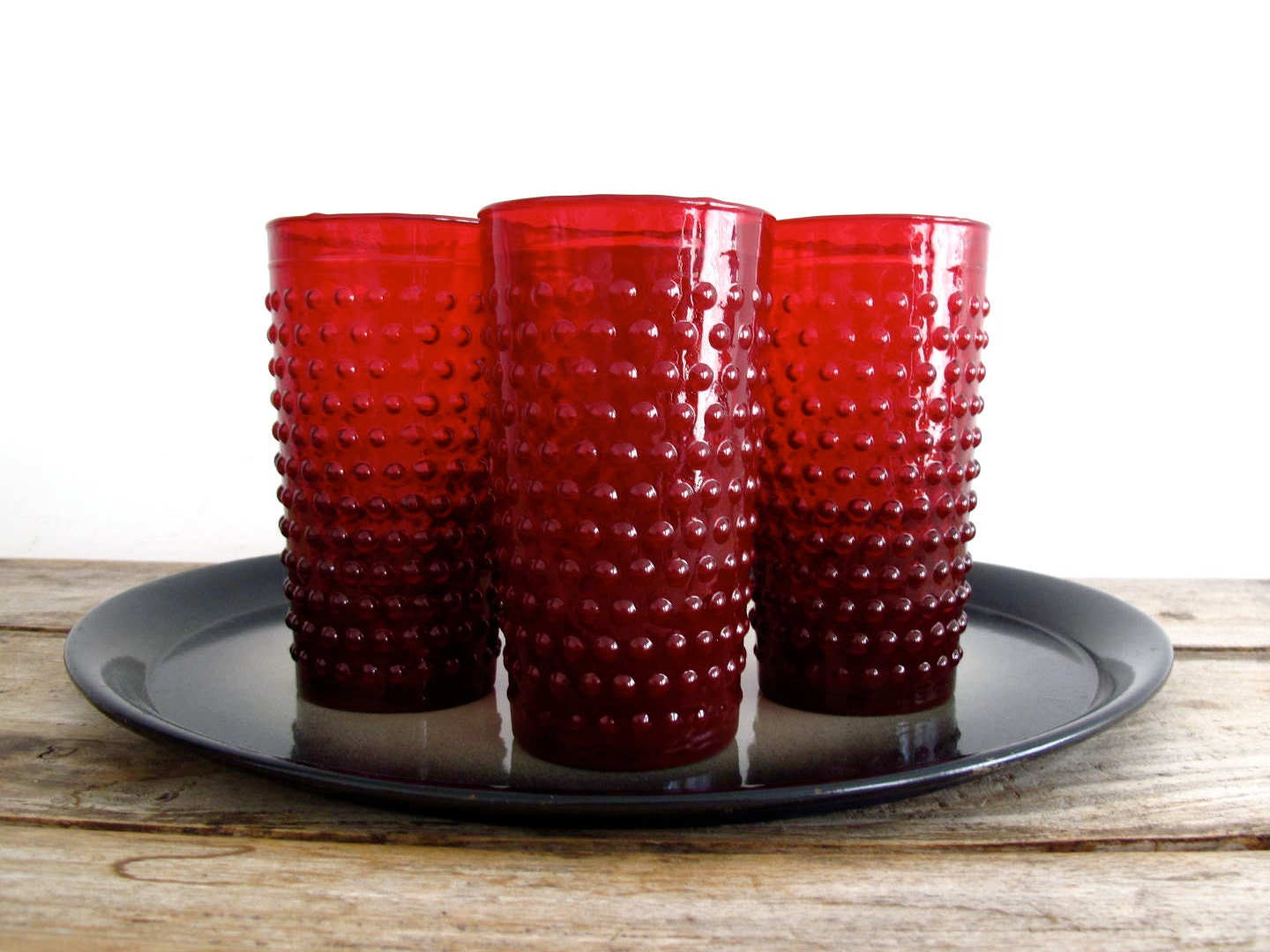 hobnail drinking glass