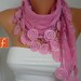 ON SALE - Pink Scarf - Cotton Scarf - Cowl Scarf with Lace Edge - fatwoman bridesmaid gift