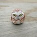 Saw-Whet Owl, clay animal totem