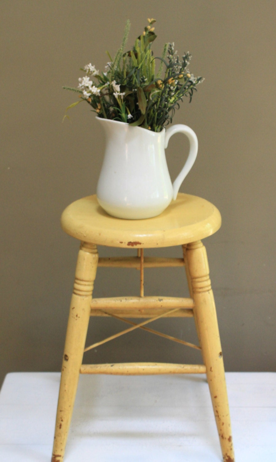 Antique Wood Milking Stool