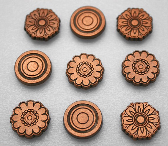 Push Pins or Magnets Metal Decorative 2 by DesignShoppe on Etsy