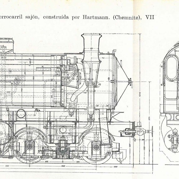 Vintage Technical Drawing by CarambasVintage on Etsy