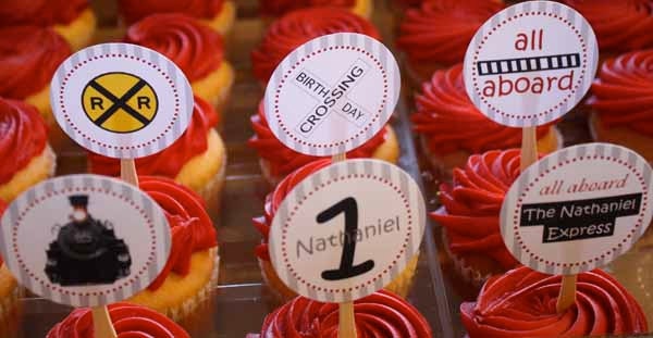 Train Birthday Party Circles Crossing Toppers Custom Il_570xn