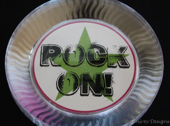 CUSTOM Plate Image - Rock Star Modern Style Party Collection - by BellaGrey Designs Il_570xn