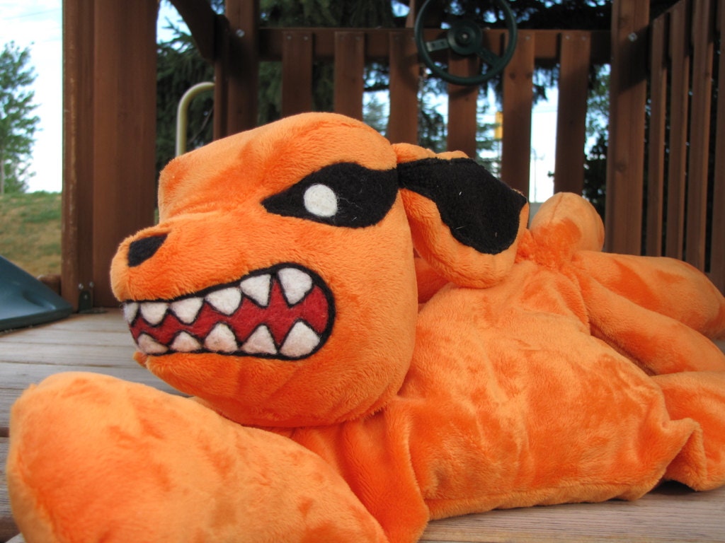 naruto nine tailed fox plush