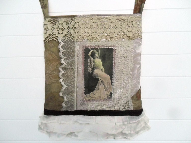 Victorian Bohemian Bag Purse Vintage Antique Lace