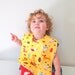 puppy toddler bib baby yellow terry cloth cotton metal snap