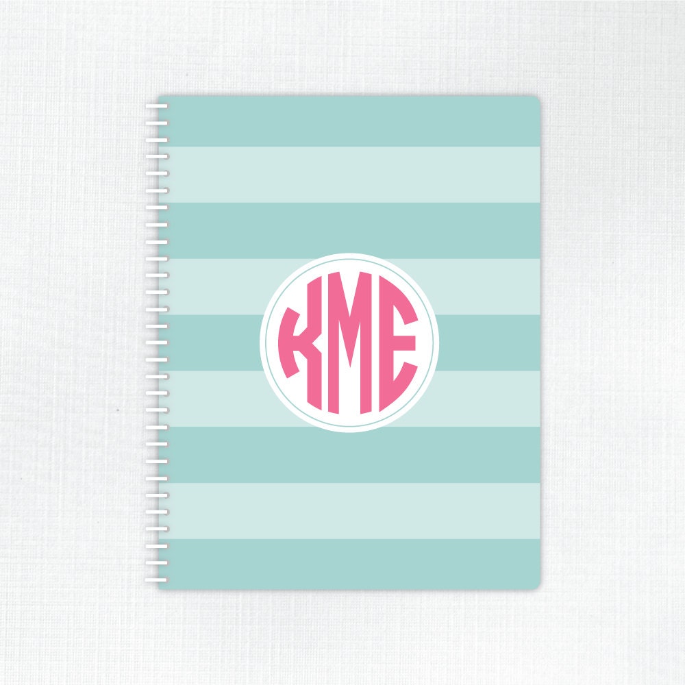 Personalized Spiral Bound Notebook - Wide Stripe Collection Il_570xn