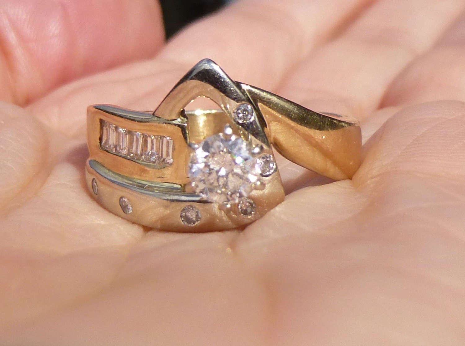 RESERVED for Jamie Designer 18KT 70 point center by gems4borth