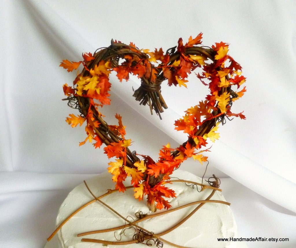 Rustic Cake Topper, Fall Wedding Decorations