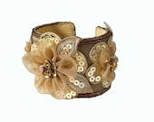 Floral Bracelet || Gift Ideas for Her || Organza Flowers || Holiday Gift Ideas - JewelrybyEmme